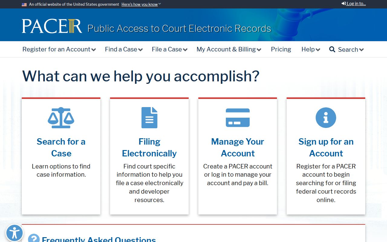 PACER federal court case search for cases connected to Grant Parish