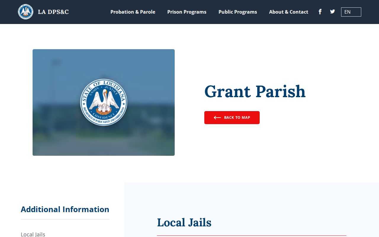Louisiana DPS and Corrections Grant Parish office directory