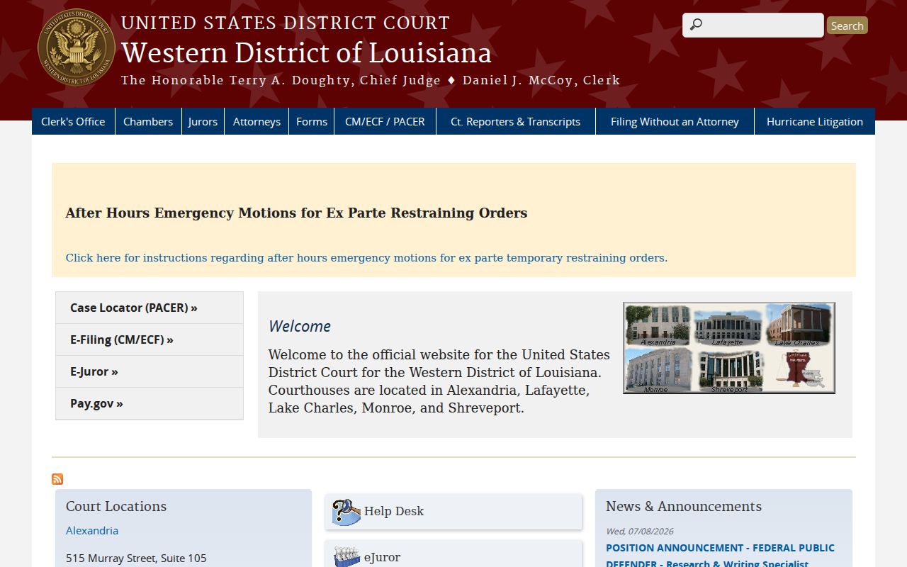 Western District of Louisiana source for federal Pollock-area cases