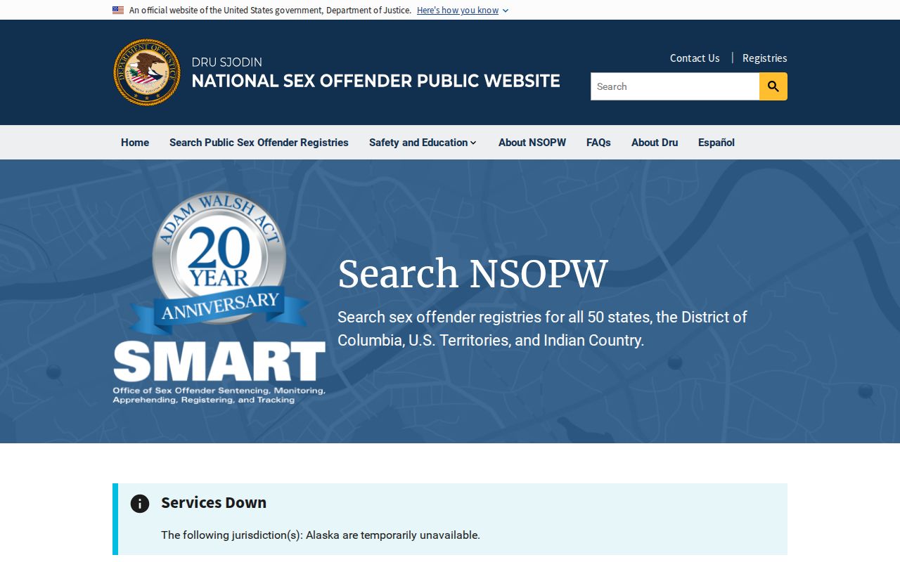 Grant Parish sex offender lookup with the national NSOPW search